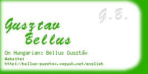 gusztav bellus business card